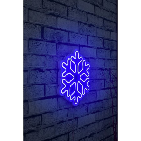 Iluminación LED decorativa de plástico Snowflake azul 30x26x2 cm