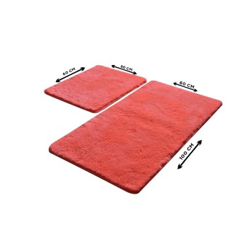 Alfombra de baño Set (2 piezas) Havai  bermellón