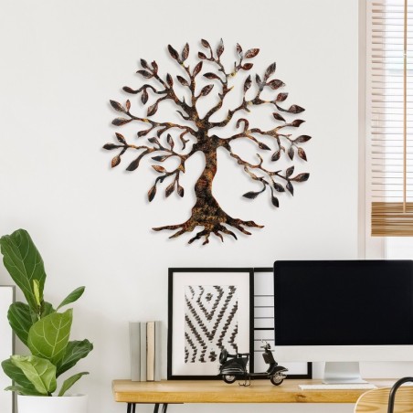 Decoración pared de metal Tree -3 multicolor 60x60 cm