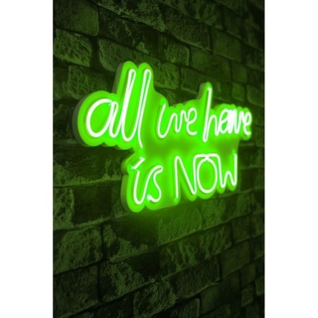 Iluminación LED decorativa de plástico All We Have is Now verde 26x57x2 cm