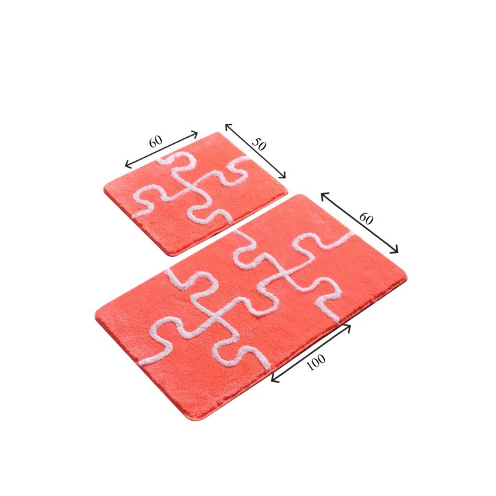 Alfombra de baño Set (2 piezas) Puzzle  multicolor