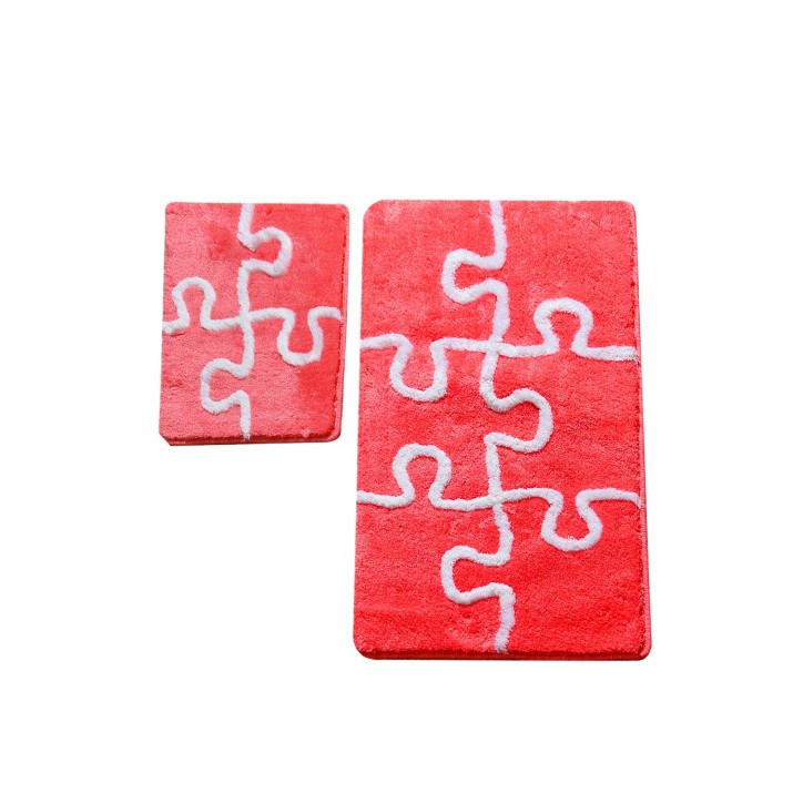 Alfombra de baño Set (2 piezas) Puzzle  multicolor