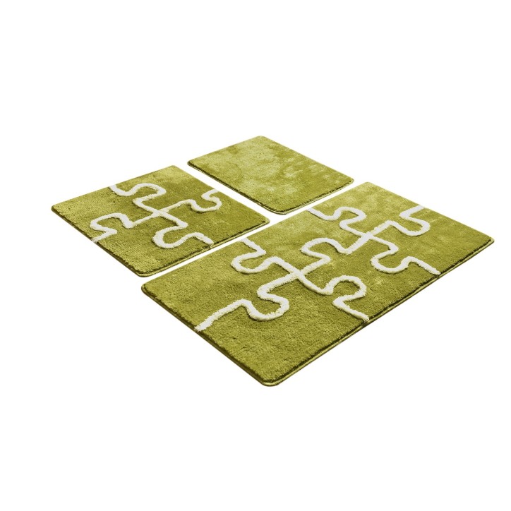 Alfombra de baño Set (3 piezas) Puzzle  multicolor