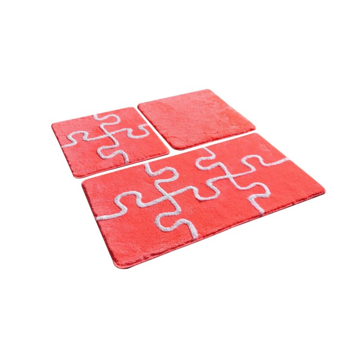 Alfombra de baño Set (3 piezas) Puzzle  multicolor