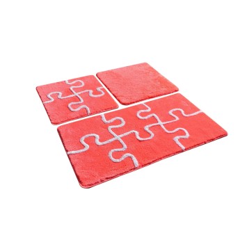 Alfombra de baño Set (3 piezas) Puzzle  multicolor