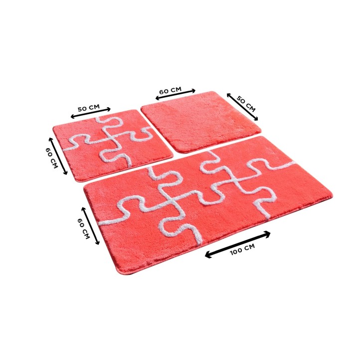 Alfombra de baño Set (3 piezas) Puzzle  multicolor