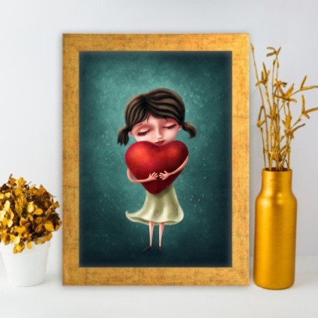 Pintura decorativa enmarcada MDF AC1385455268 multicolor 24x29 cm