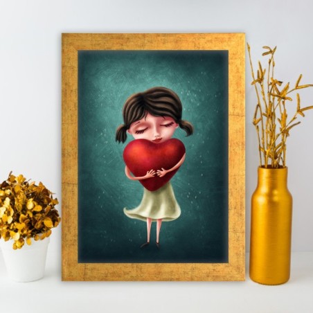 Pintura decorativa enmarcada MDF AC1385455268 multicolor 24x29 cm