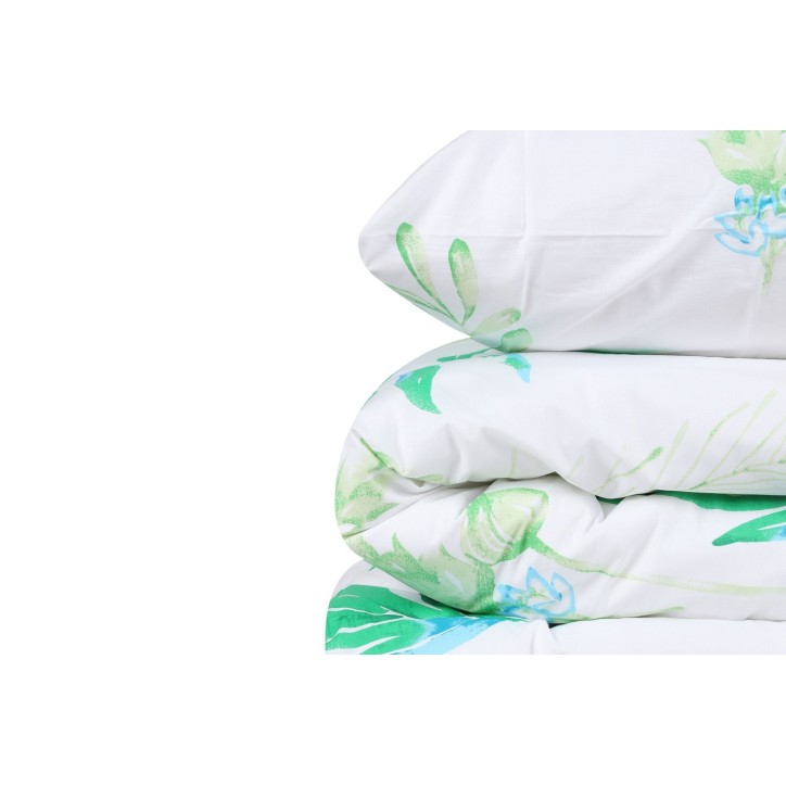 Juego ropa de cama doble Ranforce Arta  amarillo blanco verde