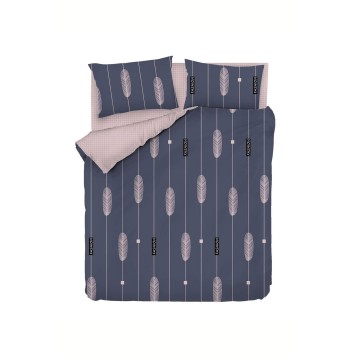 Juego ropa de cama doble Ranforce Modena  rose azul oscuro