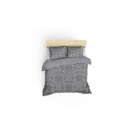 Juego ropa de cama doble Ranforce Muster  gris