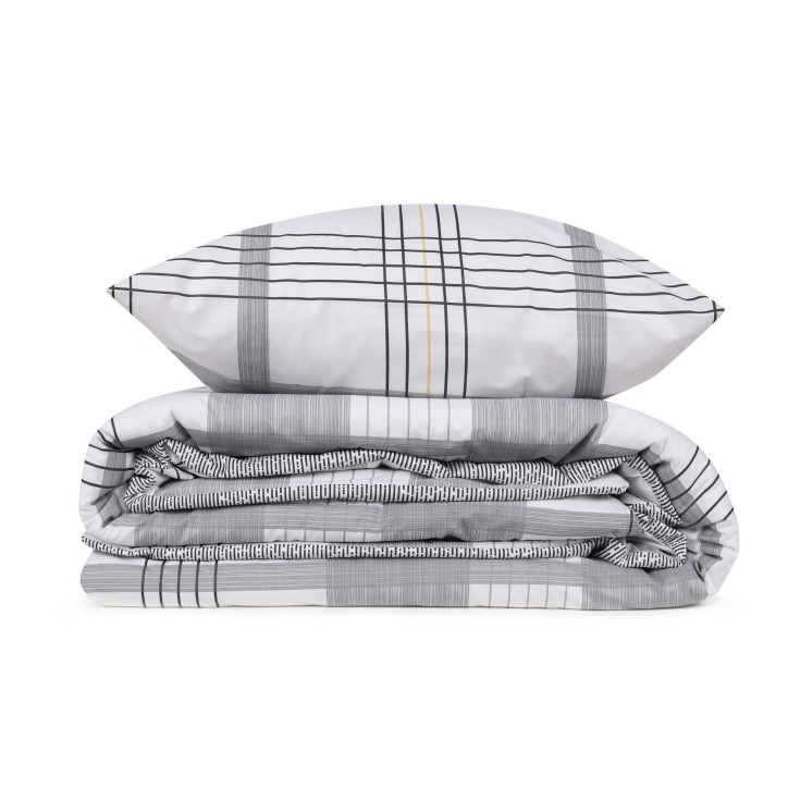 Juego ropa de cama doble Ranforce MyHome  gris blanco