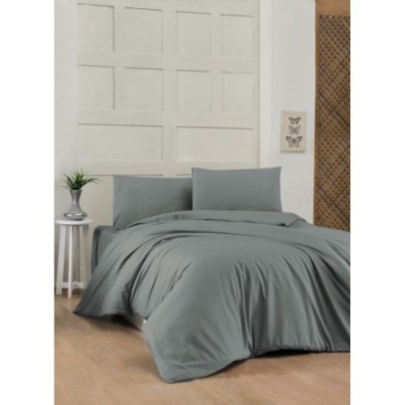 Juego ropa de cama Ranforce King Dark Grey gris oscuro