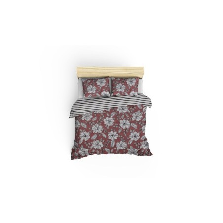 Juego ropa de cama Ranforce King Hakkı  rojo blanco