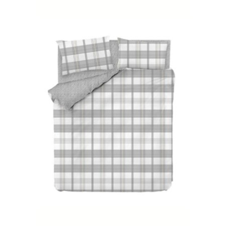 Juego ropa de cama Ranforce King MyHome  gris blanco