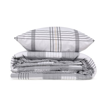 Juego ropa de cama Ranforce King MyHome  gris blanco