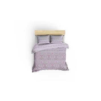 Juego ropa de cama Ranforce King Palimra rosa blanco