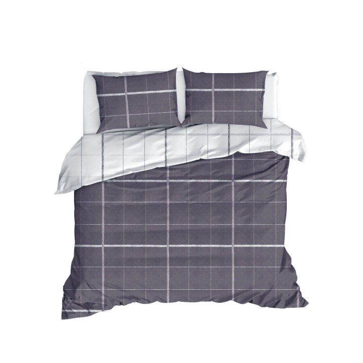 Juego ropa de cama Super King Ranforce Maya  gris blanco