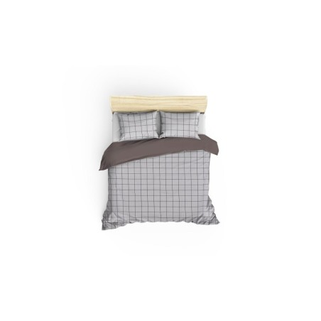 Juego ropa de cama Super King Ranforce Meridyen  gris blanco