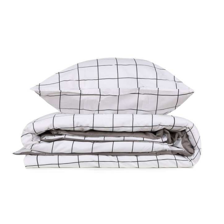 Juego ropa de cama Super King Ranforce Meridyen  gris blanco