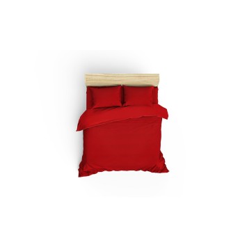 Conjunto funda de edredón doble satinado Elegant  rojo