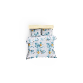 Juego ropa de cama Super King Custom Ananas  amarillo verde blanco