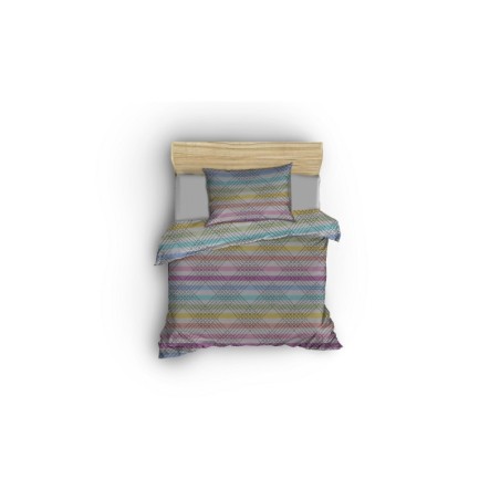 Juego ropa de cama Super King Vals naranja verde rosa morado blanco naranja verde