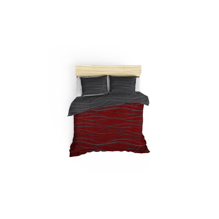 Juego ropa de cama Super King Verda antracita rojo burdeos Juego ropa de cama Super King Verda antracita rojo burdeos