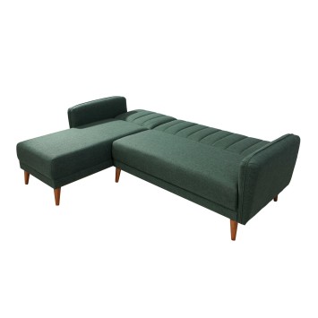 Sofá cama rinconera Aqua izquierdo Verde oscuro - 867UNQ1405