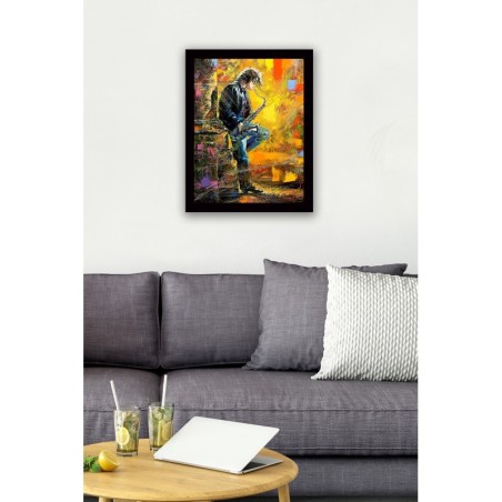 Pintura decorativa enmarcada MDF SC0097 multicolor 41x56 cm