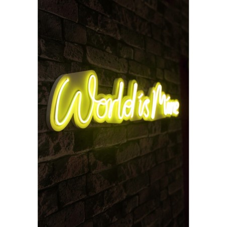 Iluminación LED decorativa de plástico World is Mine amarillo 16x78x2 cm