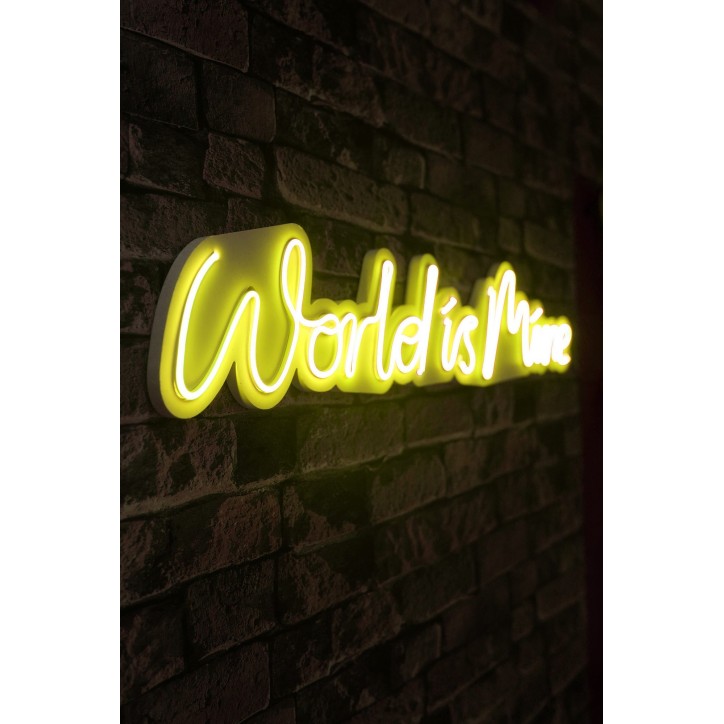 Iluminación LED decorativa de plástico World is Mine amarillo 16x78x2 cm