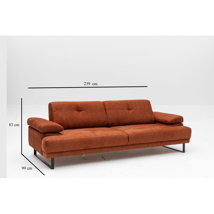 Sofá cama 3 plazas Mustang Naranja