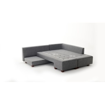 Sofá cama rinconera Manama derecho Gris - 825BLC1181