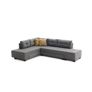 Sofá cama rinconera Manama izquierdo Gris - 825BLC1182