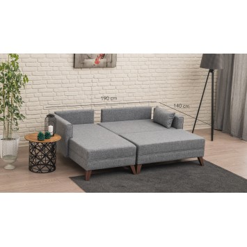 Sofá cama rinconera Bella izquierdo 2 Gris - 825BLC1505