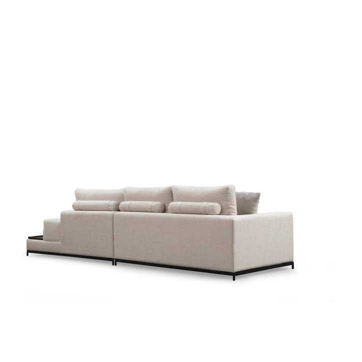 Sofá 4 plazas Line con mesa Beige