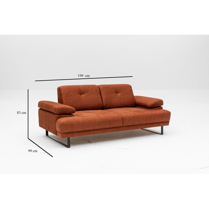 Sofá cama 2 plazas Mustang Naranja