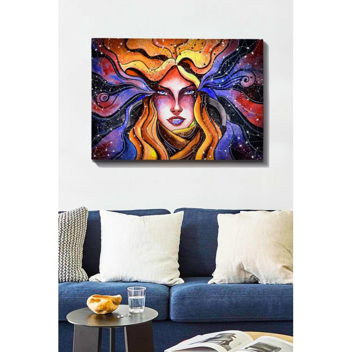 Pintura decorativa lienzo Kanvas Tablo-163 multicolor 70x100 cm