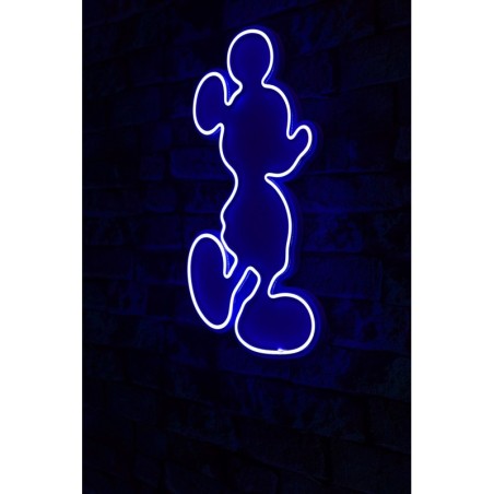 Iluminación LED decorativa de plástico Mickey Mouse azul 27x49x3 cm