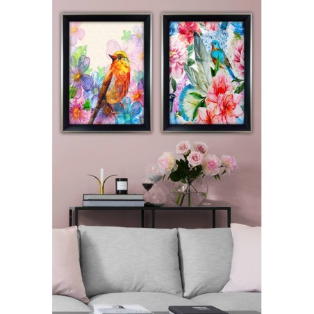 Cuadro decorativo enmarcado SGC7436502515545 multicolor 35x45 cm (2 piezas)