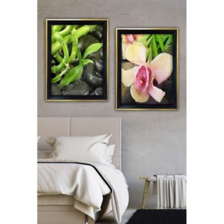 Cuadro decorativo enmarcado SYC7436502515514 multicolor 35x45 cm (2 piezas)