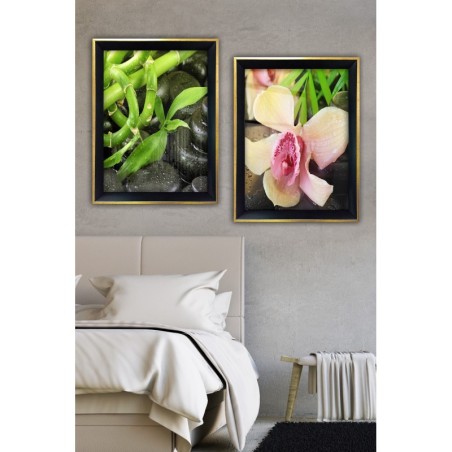 Cuadro decorativo enmarcado SYC7436502515514 multicolor 35x45 cm (2 piezas)