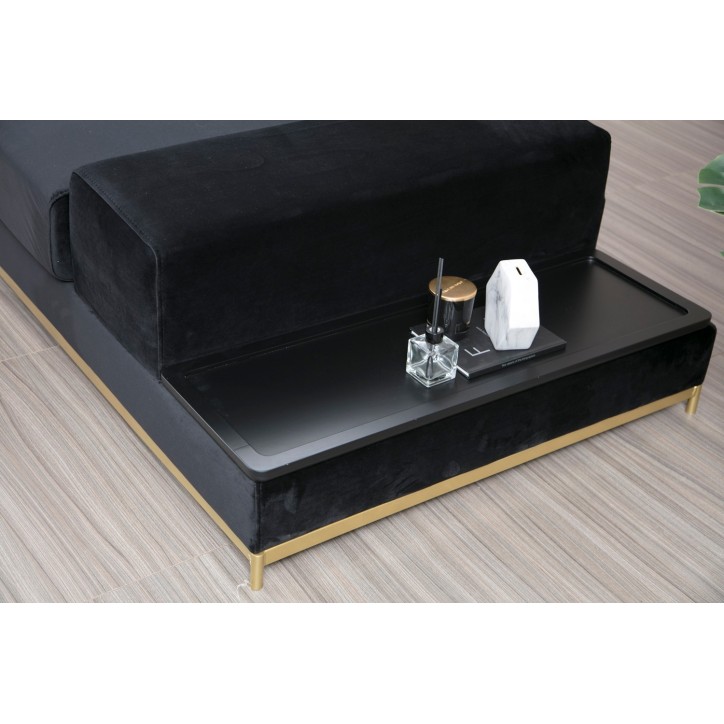 Sofá 4 plazas Line con mesa Oro negro