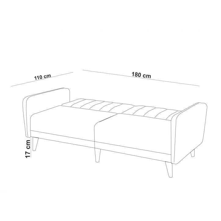 Set sofá cama sillón Aqua TKM05-1005 Crema