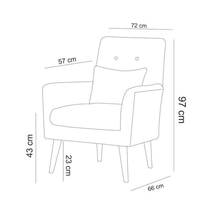 Set sofá cama sillón Aqua TKM05-1005 Crema