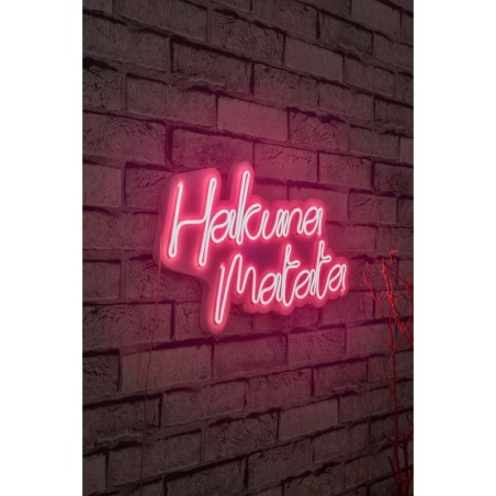 Iluminación LED decorativa de plástico Hakuna Matata rosa 47x29x2 cm