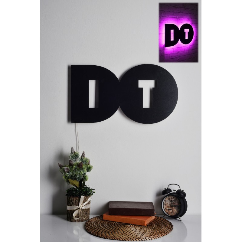 Iluminación LED decorativa Do It rosa 50x27 cm