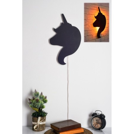 Iluminación LED decorativa Unicorn amarillo 26x42 cm