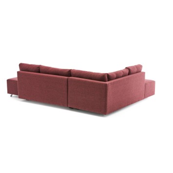 Sofá cama rinconera Manama izquierdo Rojo burdeos - 825BLC1186